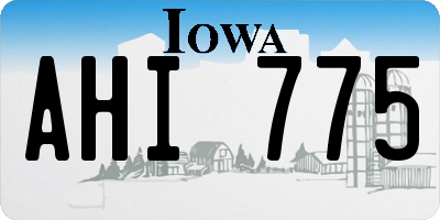 IA license plate AHI775