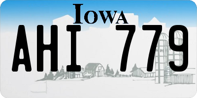 IA license plate AHI779
