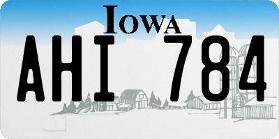 IA license plate AHI784