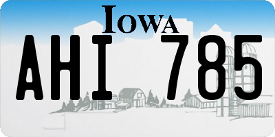 IA license plate AHI785