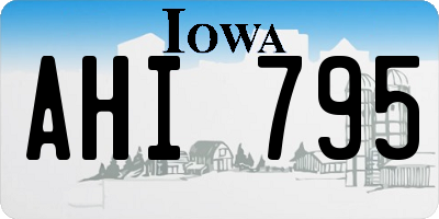 IA license plate AHI795