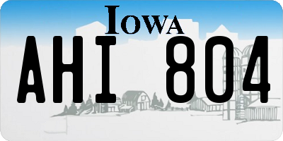 IA license plate AHI804