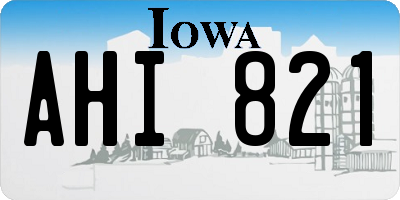IA license plate AHI821