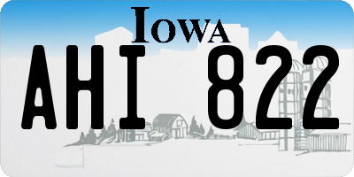 IA license plate AHI822