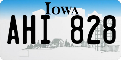 IA license plate AHI828