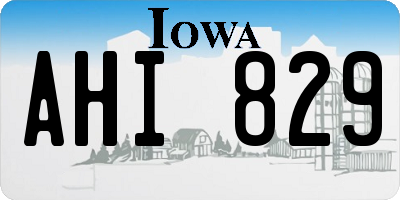 IA license plate AHI829