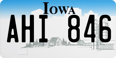 IA license plate AHI846