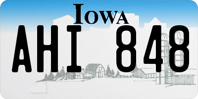 IA license plate AHI848
