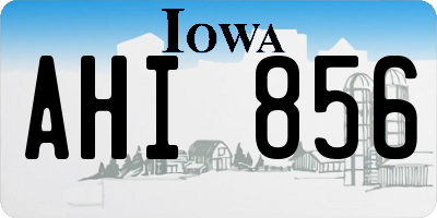 IA license plate AHI856
