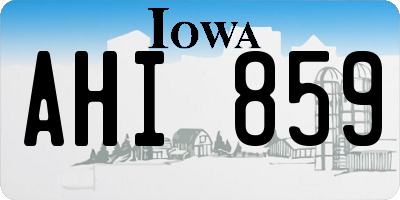 IA license plate AHI859
