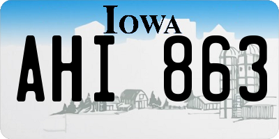 IA license plate AHI863