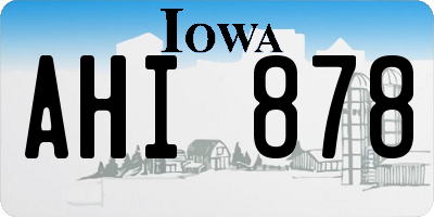 IA license plate AHI878