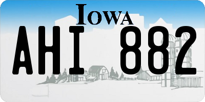 IA license plate AHI882