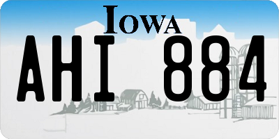 IA license plate AHI884