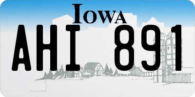 IA license plate AHI891