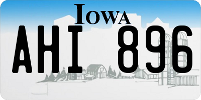 IA license plate AHI896