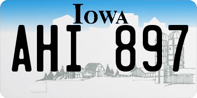 IA license plate AHI897