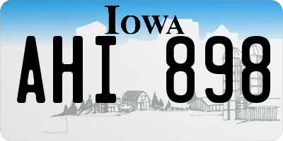 IA license plate AHI898