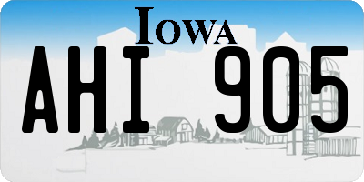 IA license plate AHI905