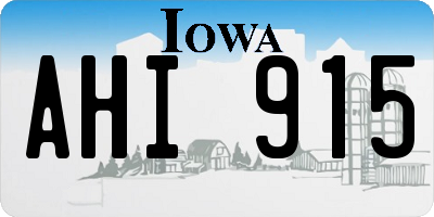 IA license plate AHI915