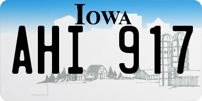 IA license plate AHI917