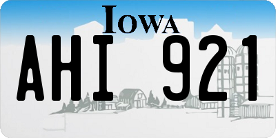IA license plate AHI921