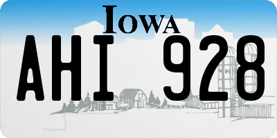 IA license plate AHI928