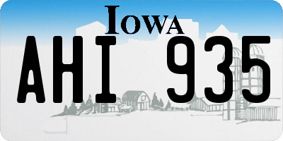 IA license plate AHI935