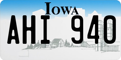IA license plate AHI940