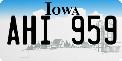 IA license plate AHI959