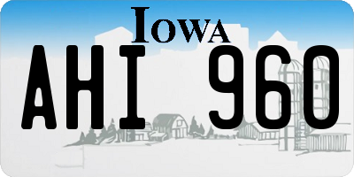 IA license plate AHI960
