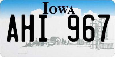 IA license plate AHI967