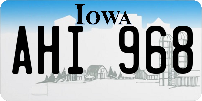 IA license plate AHI968