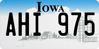 IA license plate AHI975