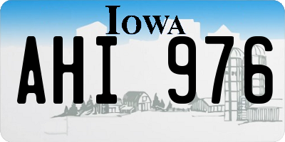 IA license plate AHI976