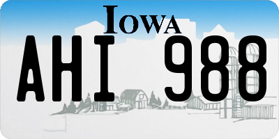 IA license plate AHI988
