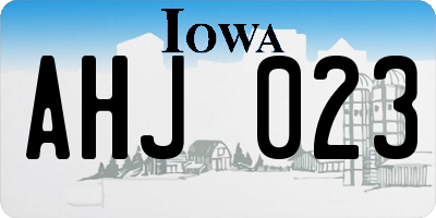 IA license plate AHJ023