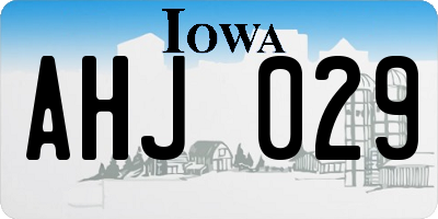 IA license plate AHJ029