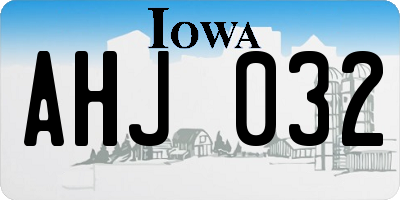 IA license plate AHJ032