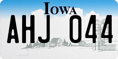 IA license plate AHJ044