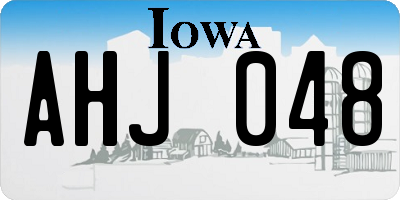 IA license plate AHJ048