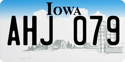 IA license plate AHJ079