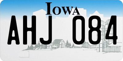 IA license plate AHJ084