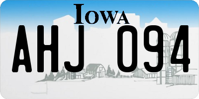IA license plate AHJ094