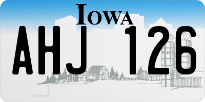 IA license plate AHJ126
