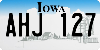IA license plate AHJ127