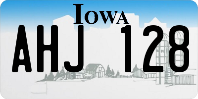 IA license plate AHJ128