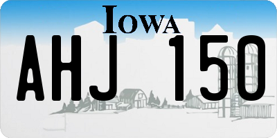IA license plate AHJ150