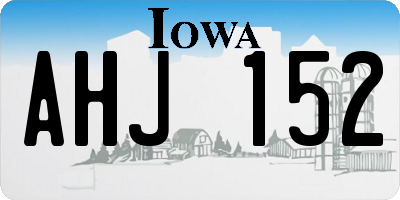 IA license plate AHJ152
