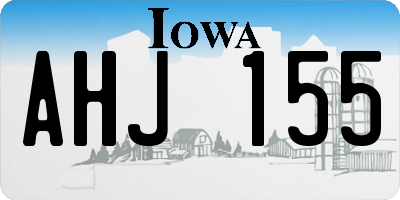 IA license plate AHJ155